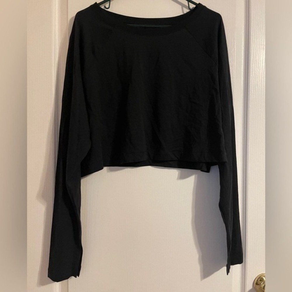 NWOT Beach Riot Black June Long Sleeve Round Neck Top Shirt‎ XL Casual Basic